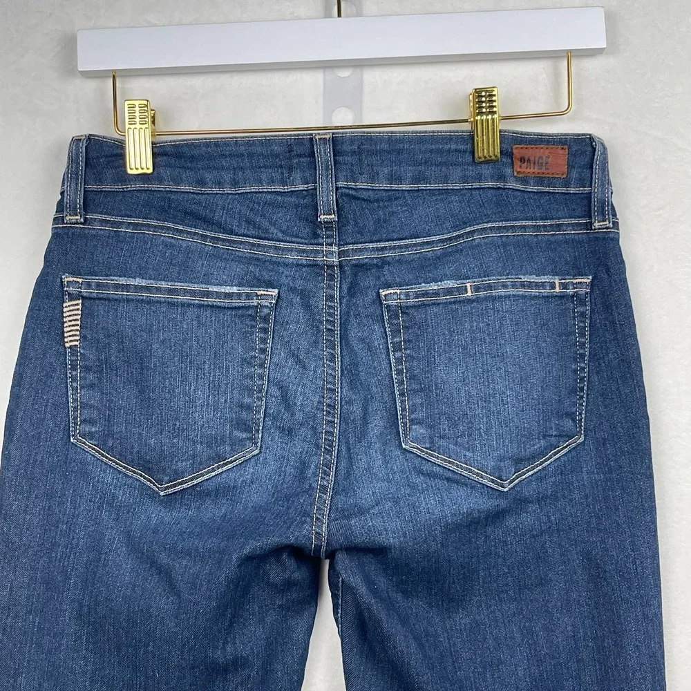 PAIGE Jeans Women's Size 27 (4) Kylie Crop Cuffed Distressed Stretch Denim - Picture 4 of 10